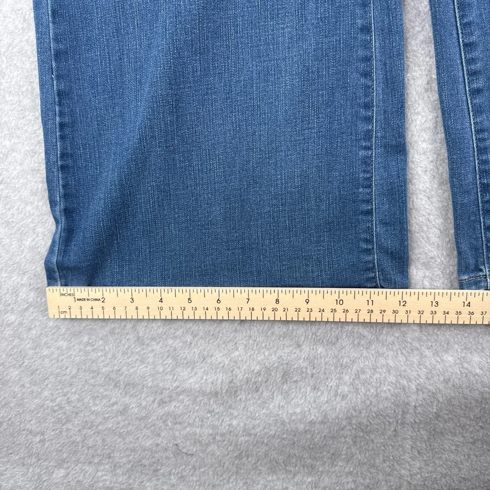 White House Black Market Jeans Womens 12 Blue Wide Leg High Rise Soft Stretch